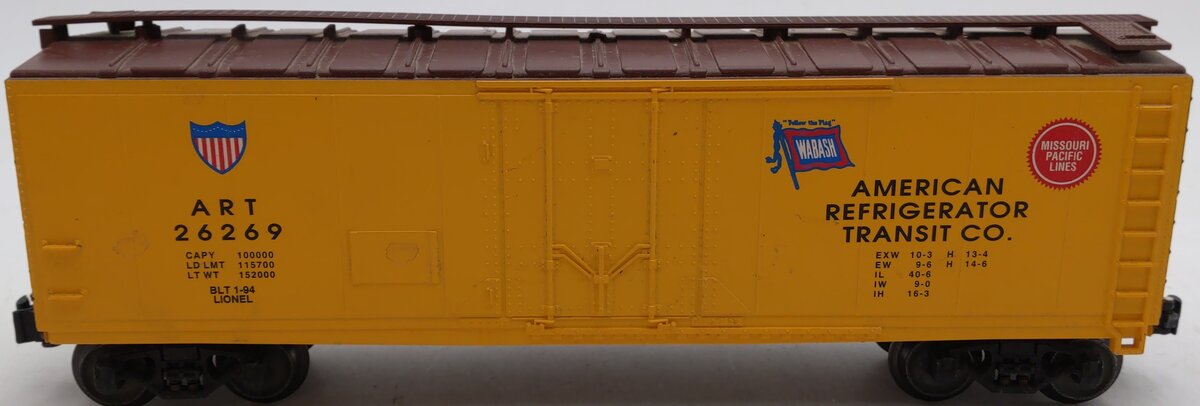 Lionel 6-17304 O Gauge Wabash Reefer Car #26269 VG/Box