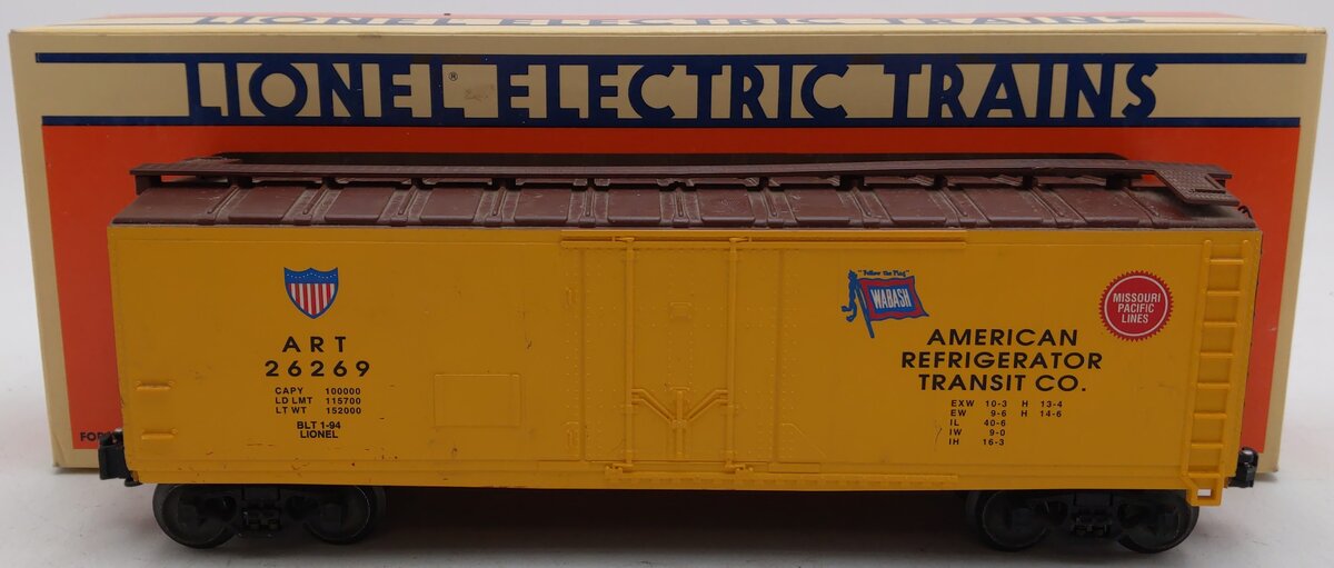 Lionel 6-17304 O Gauge Wabash Reefer Car #26269 VG/Box