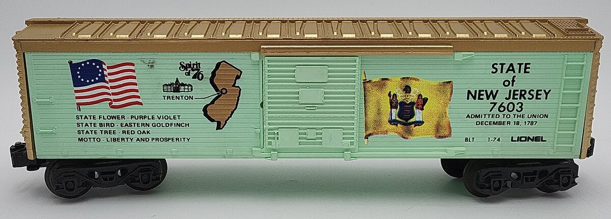 Lionel 6-7603 O Gauge State of New Jersey Boxcar #7603 EX/Box