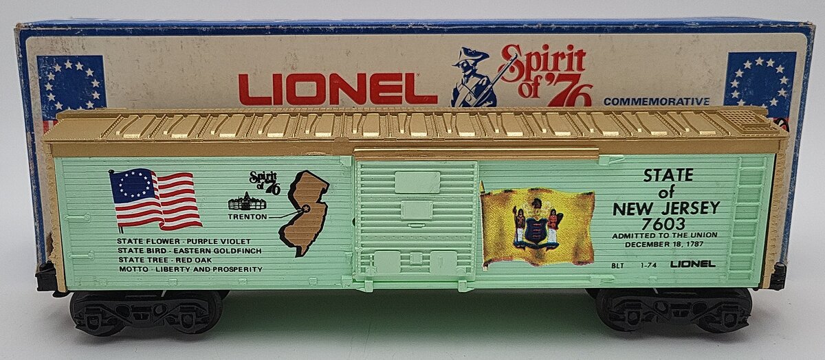 Lionel 6-7603 O Gauge State of New Jersey Boxcar #7603 EX/Box