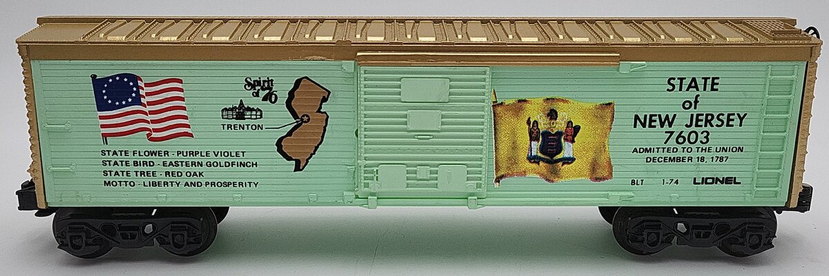 Lionel 6-7603 O Gauge State of New Jersey Boxcar #7603 EX/Box