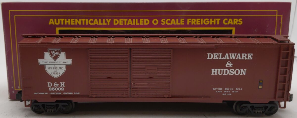 MTH 20-93017 O Gauge Delaware & Hudson Double Door 50 ft. Boxcar #25002 EX/Box