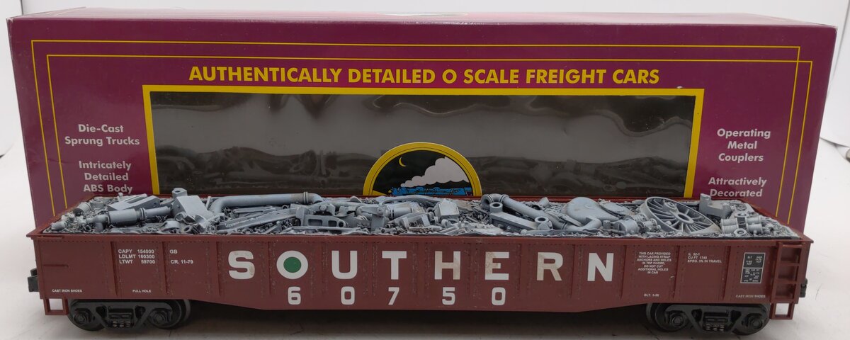 MTH 20-98004 O Gauge Southern Gondola with Junk Load #60750 VG/Box