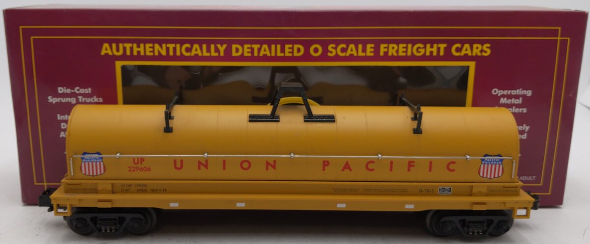 MTH 20-98204 O Gauge Union Pacific Steel Coil Car w/ Cover #229606 EX/Box