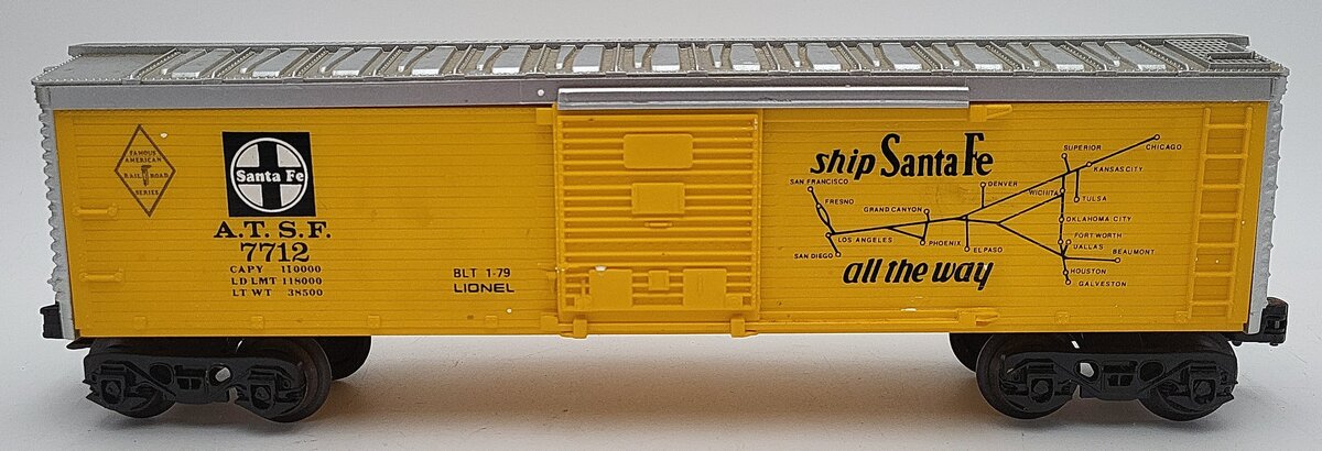 Lionel 6-7712 O Gauge ATSF Famous American Railroad Series Box Car EX/Box