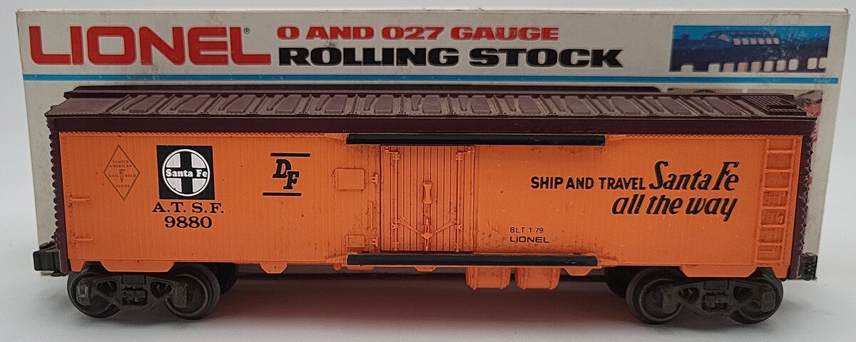 Lionel 6-9880 O Gauge AT&SF Famous American Railroad Refrigerator Car EX/Box