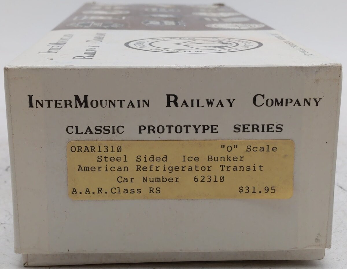 Inter Mountain ORAR1310 O Gauge American Refrigerator Transit Car Kit #62310 EX/Box