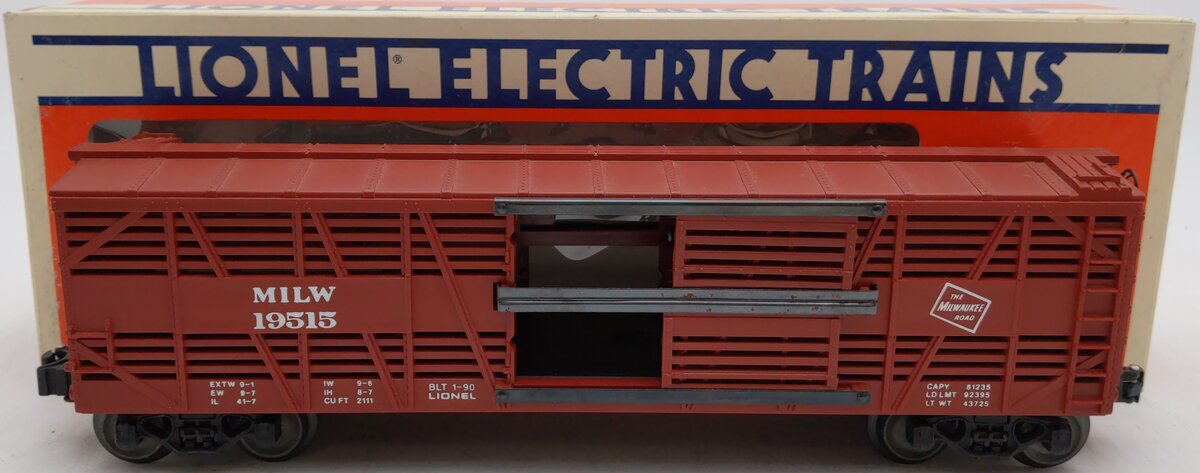 Lionel 6-19515 O Gauge Milwaukee Road Stock Car EX/Box