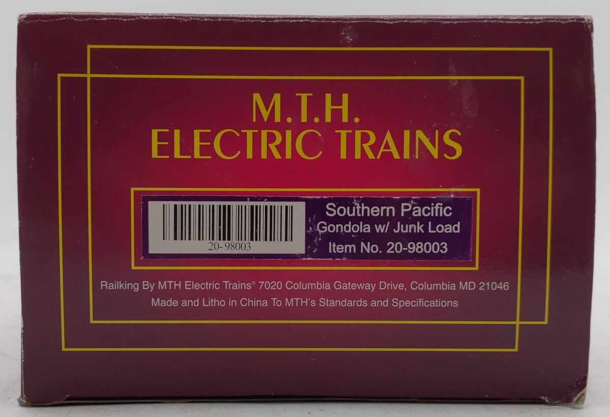 MTH 20-98003 O Gauge Southern Pacific Gondola with Junk Load #339288 EX/Box