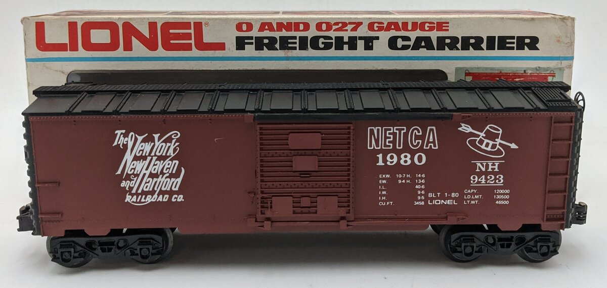 Lionel 6-9423 O Gauge New York, New Haven & Hartford NETCA 1980 Boxcar #9423 EX/Box