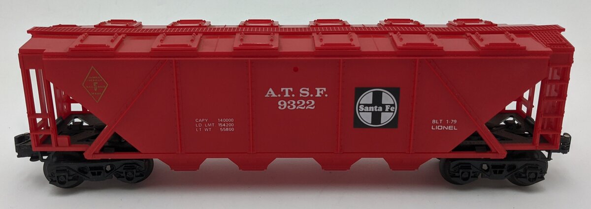 Lionel 6-9322 O Gauge Famous American Railroad Series AT&SF 4-Bay Hopper EX/Box
