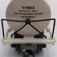 Lionel 6-17903 O Gauge Conoco Unibody Tank Car VG/Box