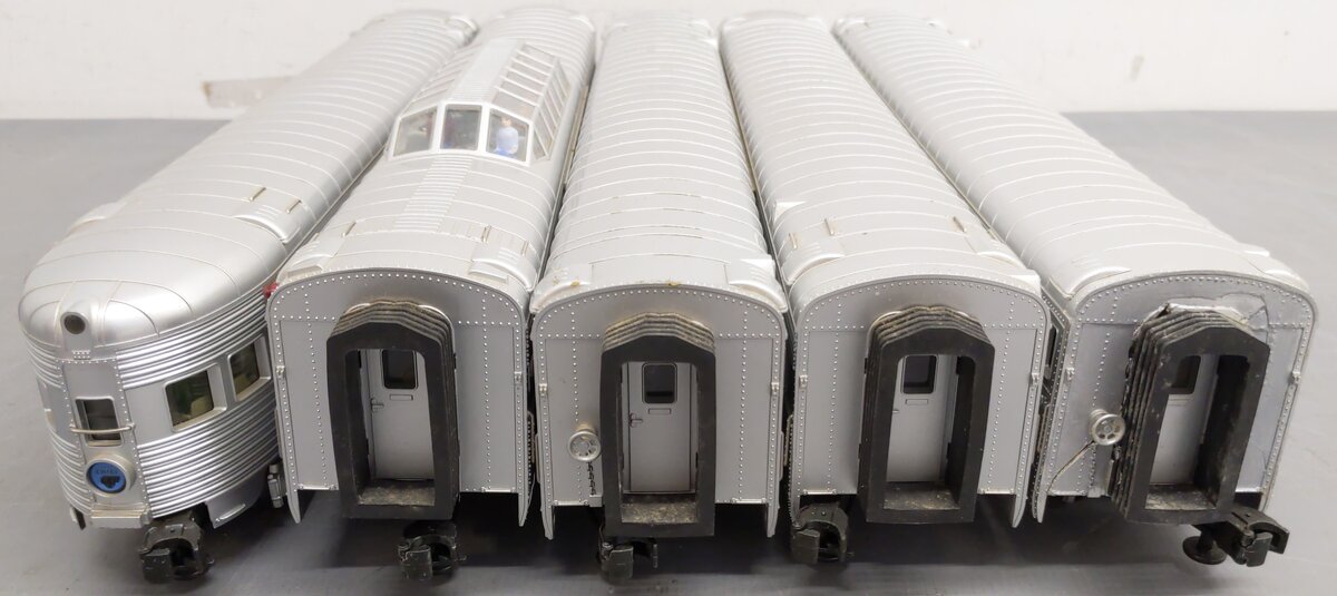 MTH 20-6543 O Santa Fe 70' Streamlined Passenger Car Set (Set of 5) VG/Box