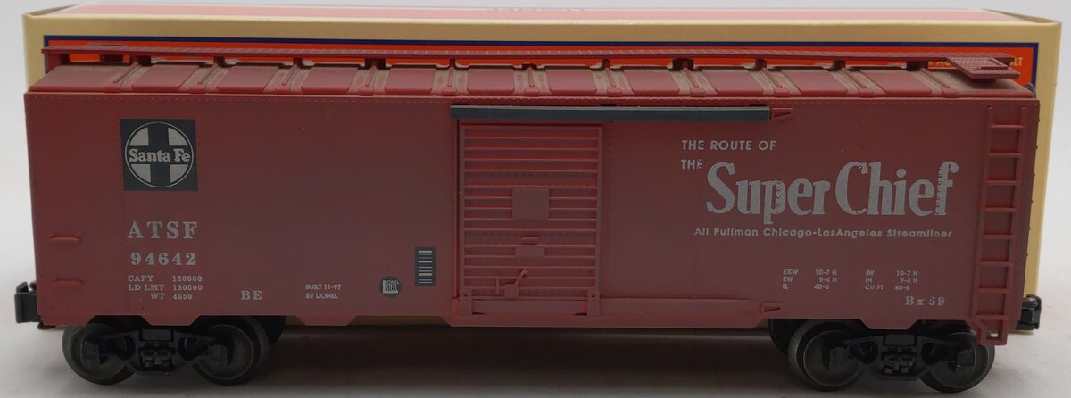 Lionel 6-17240 O AT&SF Super Chief Boxcar #94642 LN/Box