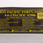 Weaver 1087LP Union Pacific Forty-Niner Steam Locomotive #2906 EX/Box