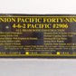 Weaver 1087LP Union Pacific Forty-Niner Steam Locomotive #2906 EX/Box