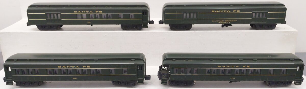Williams 2508 O Gauge Santa Fe Madison 4-Car Passenger Car Set EX/Box