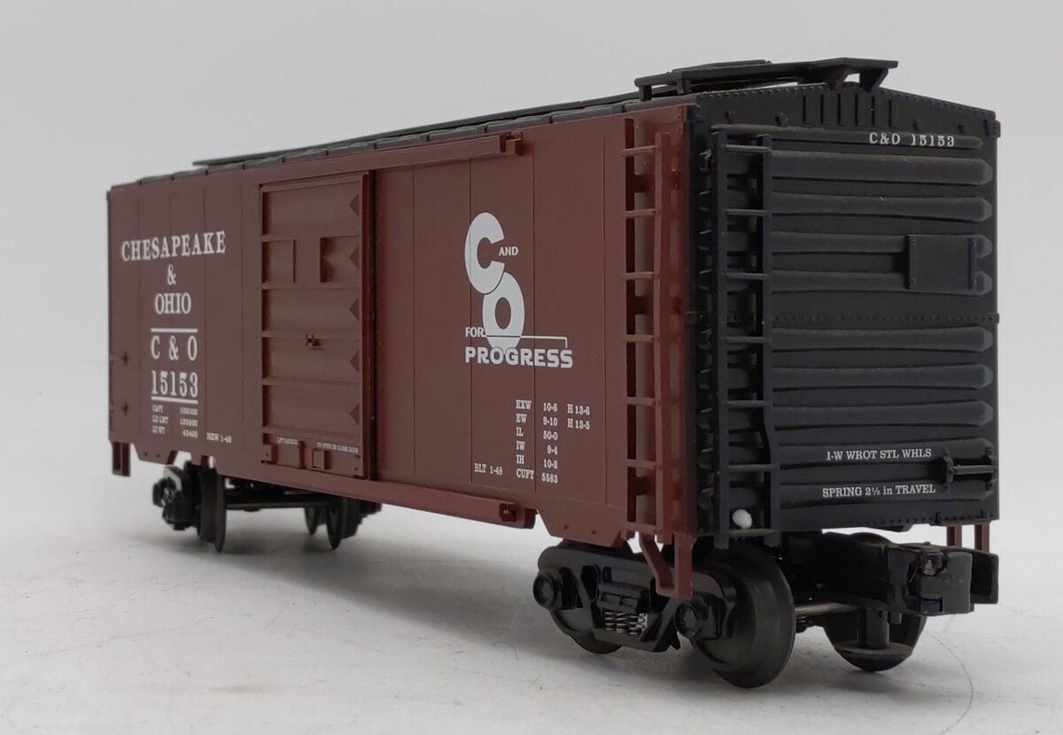 MTH 20-90015A O Gauge Chesapeake & Ohio 40' Single Door Boxcar #15153 EX/Box