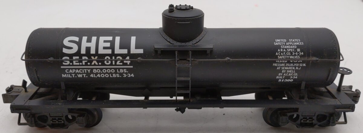 Lionel 6-51300 O Gauge Shell Semi-Scale Single Dome Tank Car #8124 EX/Box
