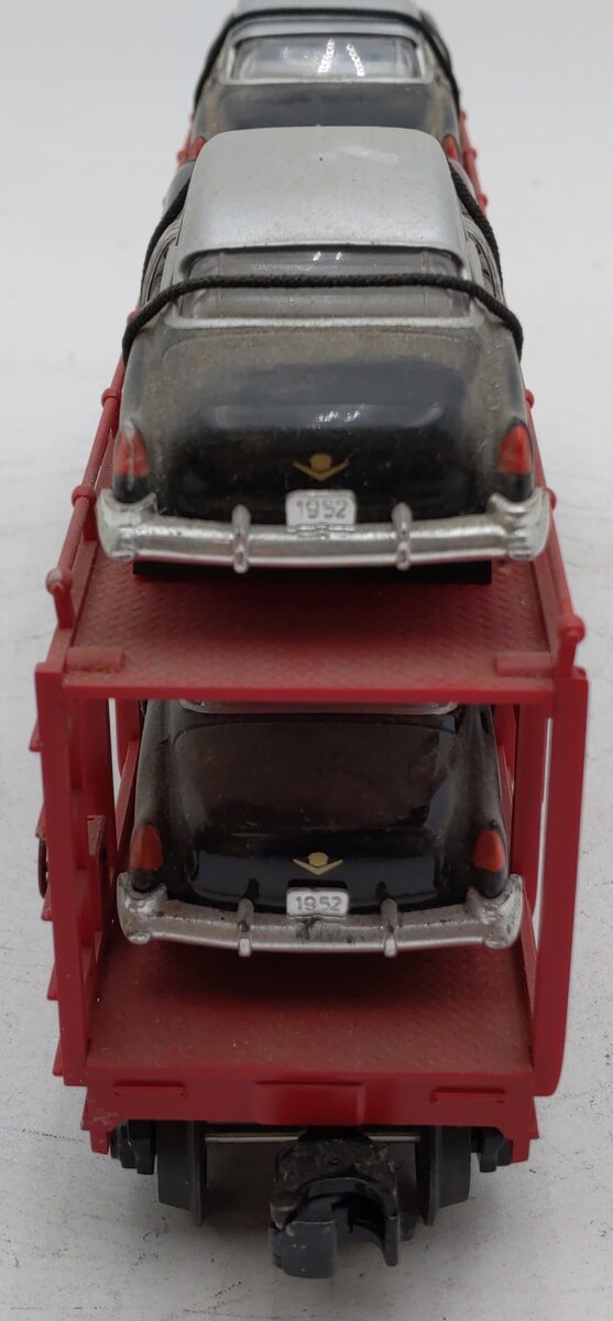 MTH 30-7674 O Gauge UP Southwestern Transport Auto Carrier W/Ertl T-Birds #11071 EX/Box