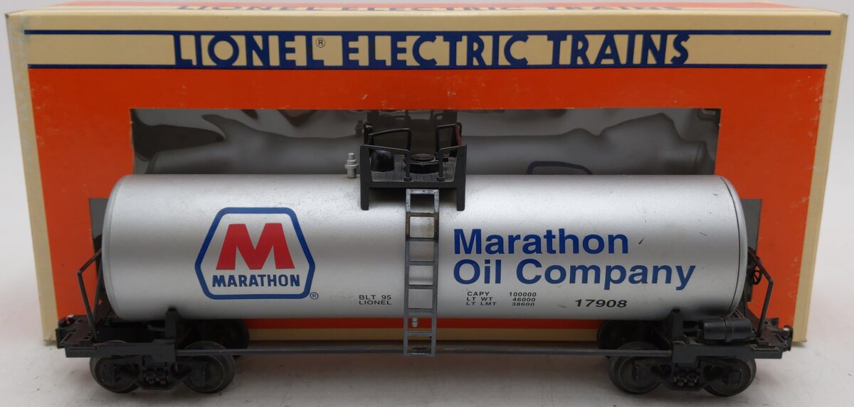 Lionel 6-17908 O Gauge Marathon Oil Tank Car EX/Box