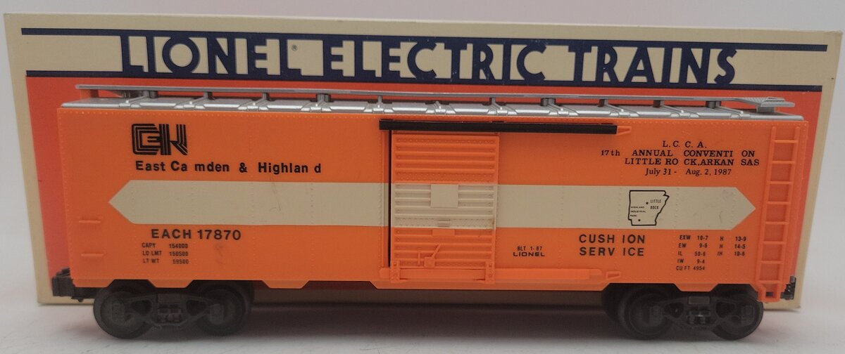 Lionel 6-17870 O Gauge LCCA East Camden & Highland Boxcar EX/Box
