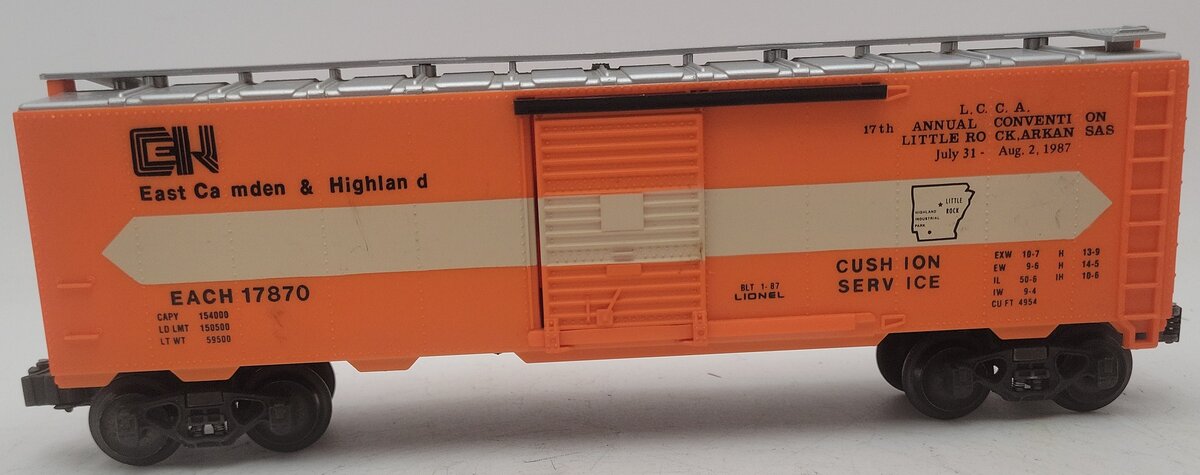Lionel 6-17870 O Gauge LCCA East Camden & Highland Boxcar EX/Box