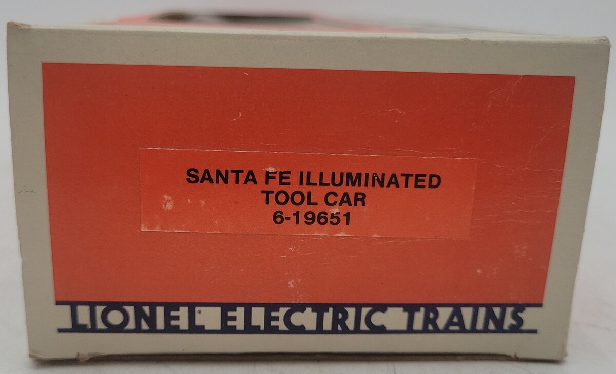 Lionel 6-19651 O Gauge Atchison Topeka & Santa Fe Illuminated Tool Car #19651 EX/Box