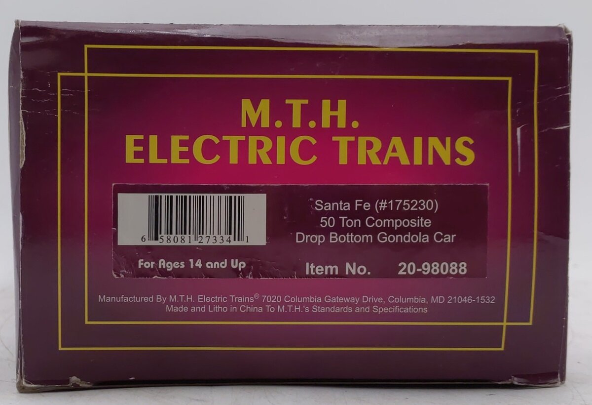 MTH 20-98088 Santa Fe 50 Ton Composite Gondola NIB