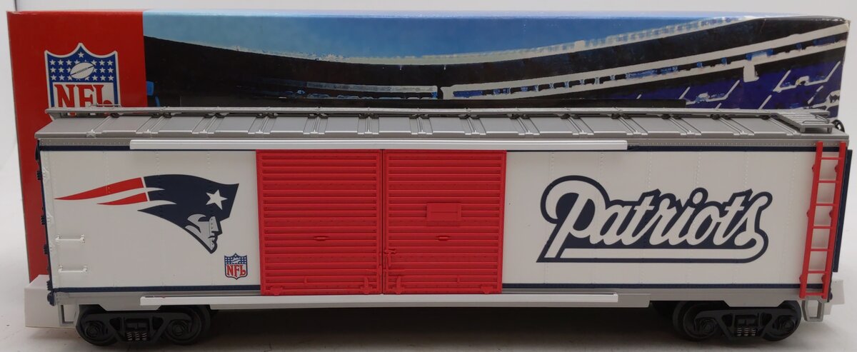 MTH 20-93266 O Gauge New England Patriots Double Door 50' Box Car LN/Box