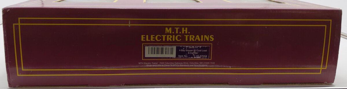 MTH 20-97058 O Gauge Santa Fe Premier 4-Bay Hopper Car Set (Set of 6) NIB