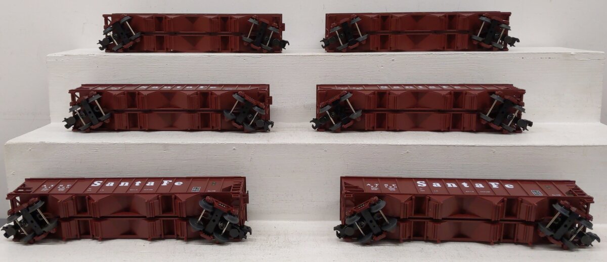MTH 20-97058 O Gauge Santa Fe Premier 4-Bay Hopper Car Set (Set of 6) NIB