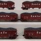 MTH 20-97058 O Gauge Santa Fe Premier 4-Bay Hopper Car Set (Set of 6) NIB