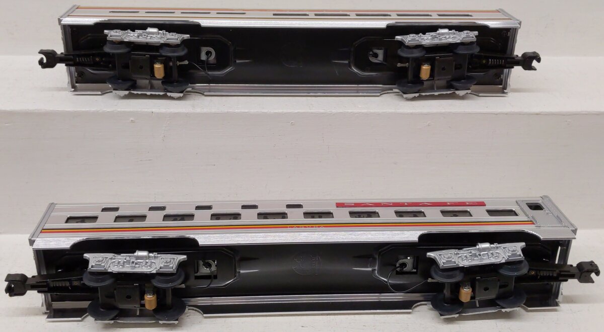 MTH 20-6122 O Gauge AT&SF "El Capitan" Sleeper/Diner Aluminum Passenger Car Set EX/Box