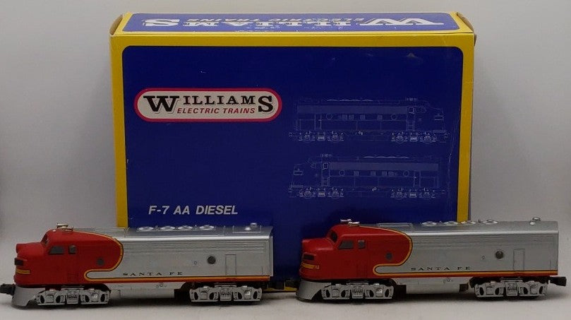 Williams 4309 O Gauge Santa Fe War Bonnet F-7 AA Diesel Locomotive Set EX/Box