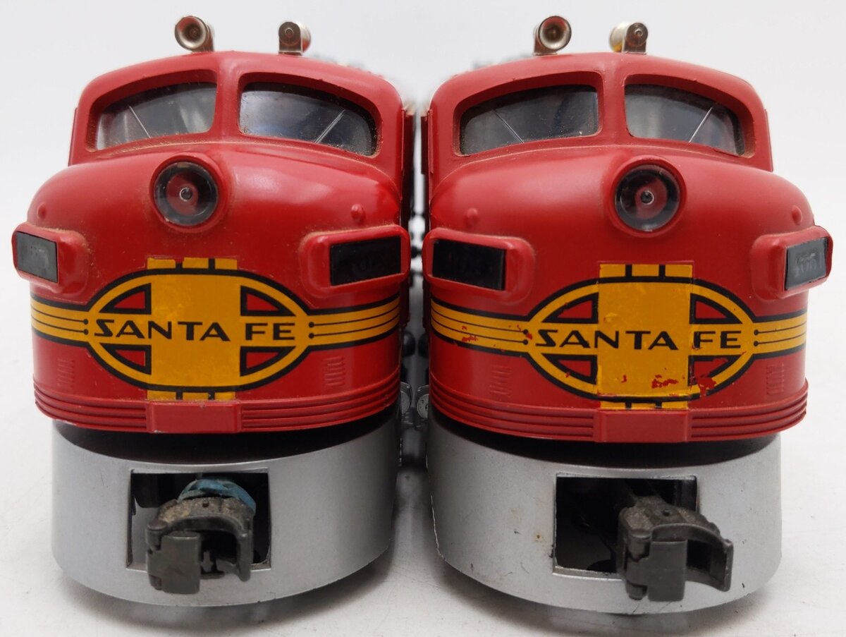 Williams 4309 O Gauge Santa Fe War Bonnet F-7 AA Diesel Locomotive Set EX/Box