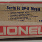Lionel 6-8250 O Gauge Santa Fe GP9 Powered Diesel Engine #8250 VG/Box