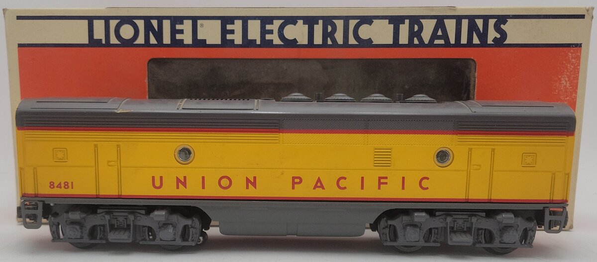Lionel 6-8481 O Gauge Union Pacific F3 B-Unit Non-Powered Diesel Locomotive VG/Box