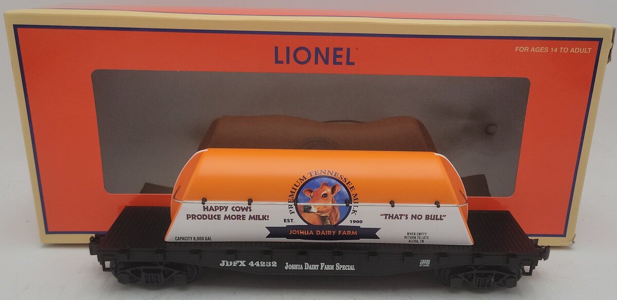 Lionel 2301330 O Gauge JDFX Joshua Dairy Flatcar #44232 LN/Box