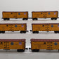 MTH 20-90646 O Pacific Fruit Express 40' Steel Sided Reefer Car Set (Set of 6) EX/Box