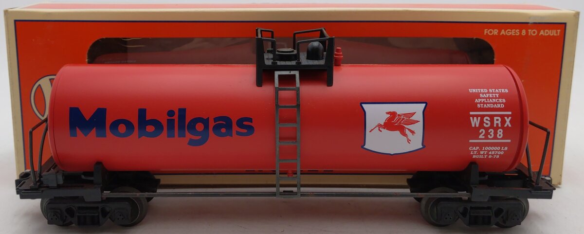 Lionel 6-52121 O Gauge TTOS-1997 SW Division Mobilgas TM Tank Car #238 EX/Box
