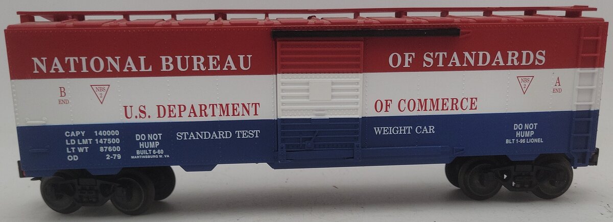 Lionel 6-52098 O Gauge TTOS-1996 U.S. Department Of Commerce Boxcar EX/Box