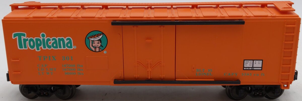 Lionel 6-17308 O Gauge Tropicana Standard Refrigerator Car #301 EX/Box