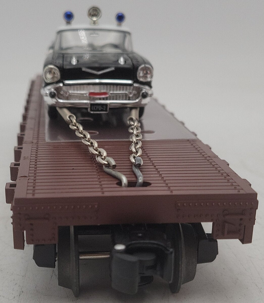 Lionel 6-26906 O Gauge Southern Pacific Flatcar w/ 1957 Chevy Police Car EX/Box
