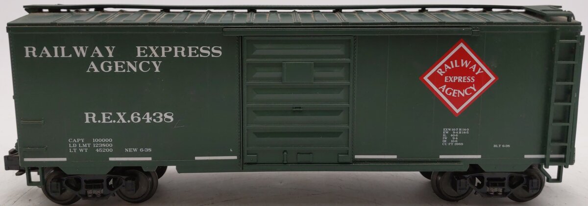 MTH 20-93180 O Gauge Railway Express Agency 40' Boxcar #6438 EX/Box