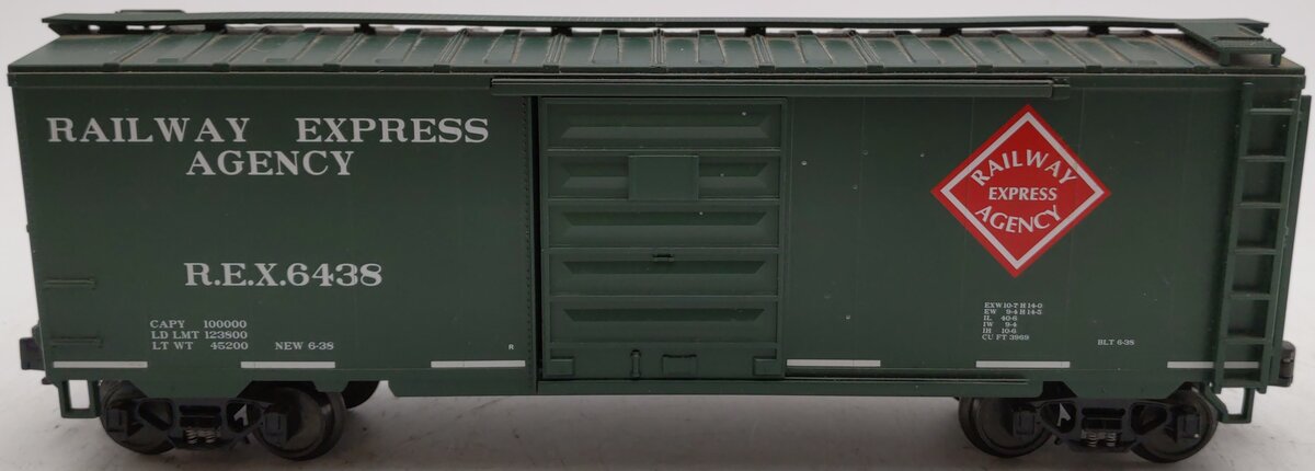MTH 20-93180 O Gauge Railway Express Agency 40' Boxcar #6438 EX/Box