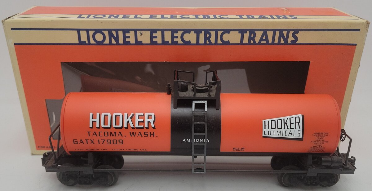 Lionel 6-17909 O Gauge Hooker Chemicals Unibody Tank Car EX/Box
