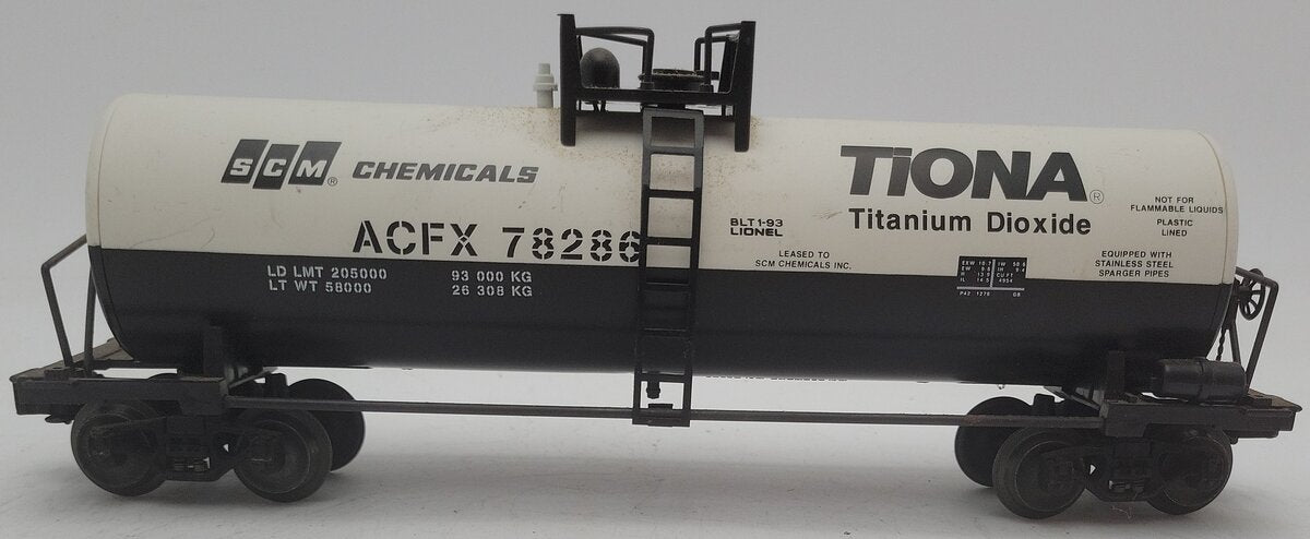 Lionel 6-17906 O Gauge SCM Unibody Tank Car #78286 VG/Box