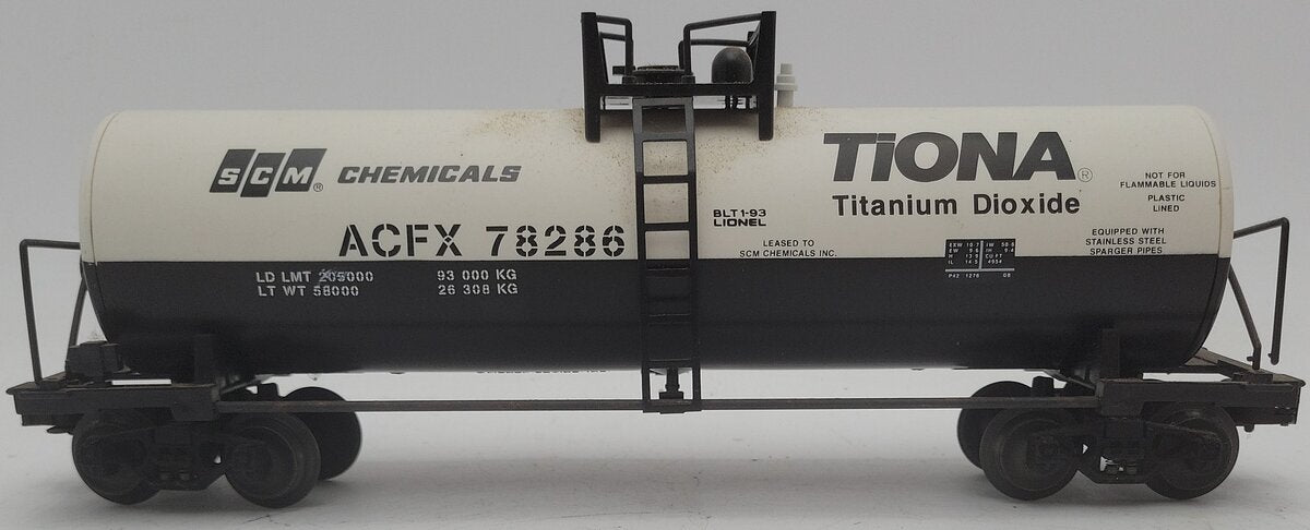 Lionel 6-17906 O Gauge SCM Unibody Tank Car #78286 VG/Box