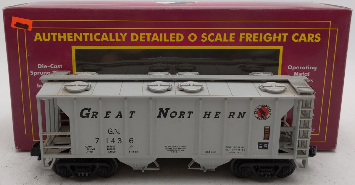 MTH 20-97111 O Gauge Great Northern PS-2 Covered Hopper Car #71436 EX/Box